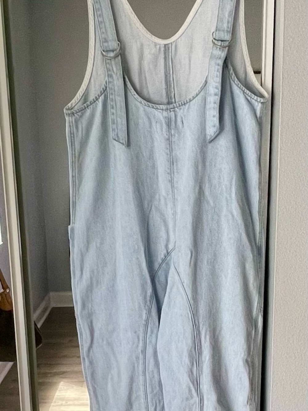 Free People We The Free High Roller Jumpsuit Denim Blue Overalls - Picture 3 of 7